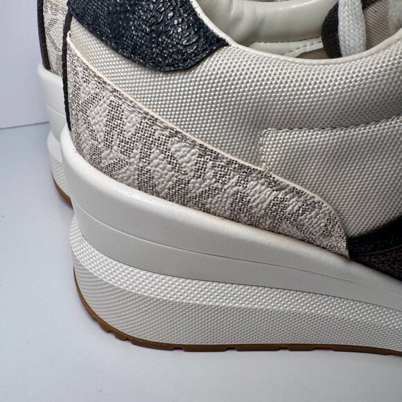 Michael Michael Kors Women's Mabel Trainers Lace-up Sneakers Size 7 Vanilla - Picture 3 of 16